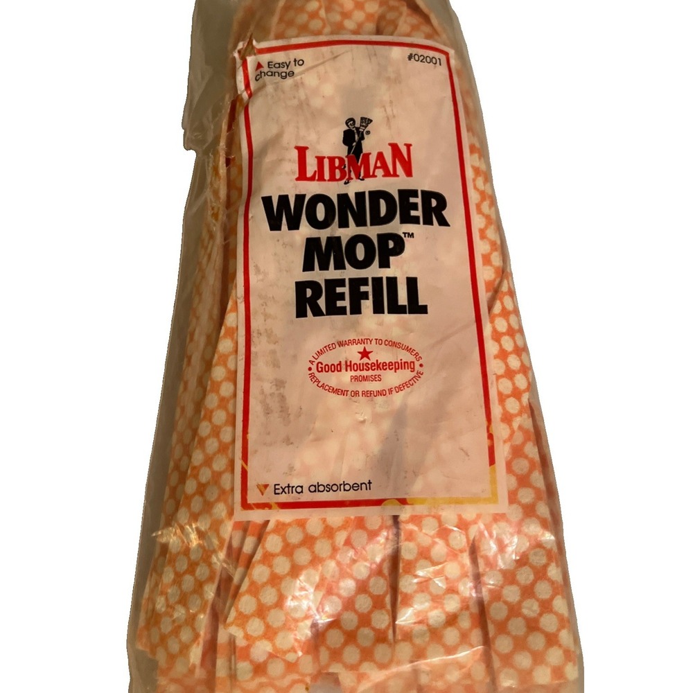 Libman Wonder Mop Head Refill Replacement - Microfiber Grip Strips Model #02001